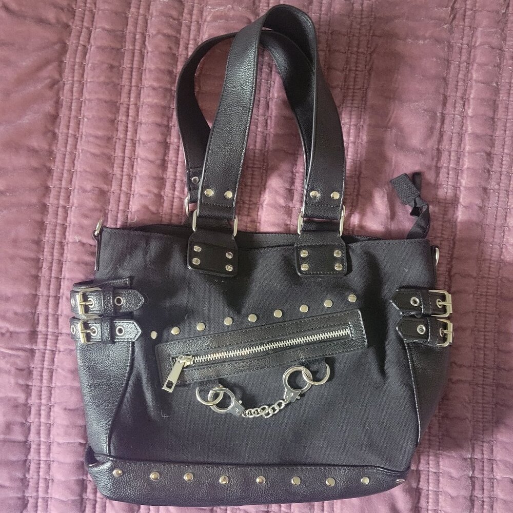 Vintage Banned Apparel Hellbound Handcuff Bondage Handbag